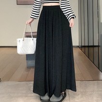 주디앤 여성 히엠스 편한 와이드 밴딩 팬츠 스커트