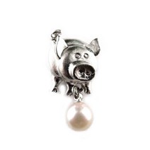 [이즈즈엠에스제이] ISUZU MSJ 탁브로치 아코야 돼지 은색 4947-SV