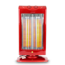 유니맥스 탄소관히터 1000W 스탠드형 전기 히터 UHC-3014 좌우회전 스토브 사무실, 레드