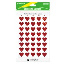 유니온플러스 unionplus 하트스티커홀로그램(313-6/적색) UL-313-6RD 14x13mm 1개