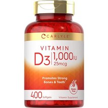 유기농비타민d 액상 임산부 어린이비타민d 비타민 D3 1000IU 400 소프트젤 비 GMO 글루텐 프리 25mcg 칼라일, 단일수량, 단일개당 용량/중량/정