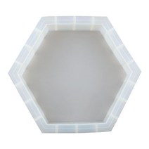 GHSHOP 육각형 실리콘 몰드 DIY 폴리머 클레이 공예 홈 장식 북엔드 꽃 보존 곤충 표본을 위한 에폭시 수지 주조 몰드, 13.2x11.5x2.1인치, 하얀색