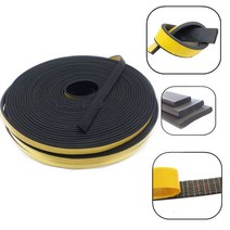 100cm EPDM 폼 고무 범퍼 스트립 방음 자기 접착 스폰지 씰 테이프 충돌 방지 씰 개스킷 도어 창 하드웨어, 5mm X15mm_1 meter