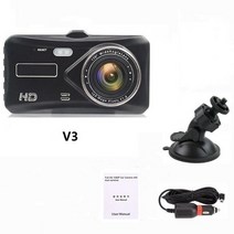 블박 5채널 블랙박스 4K FULLHD 4인치 고화질 화면 1080 자동차 주행 녹음기, v3, 16g