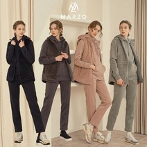 마르조 포근 이지웨어 세트 (패딩베스트+후드티+팬츠)