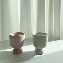 (원페이지)우유 크림잔 디저트 볼 요거트 볼 예쁜 고블렛잔(2colors), 크림