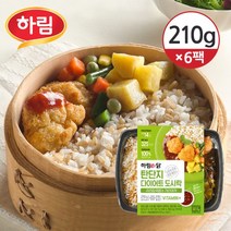 [냉동] 하림이닭 탄단지 다이어트 도시락 귀리잡곡밥과 가라아게 210g 6팩, 없음
