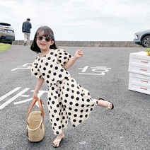 더쭈야 여아 상하복 아동 주니어 여름상하복 도트 볼륨 등원 자매 나들이
