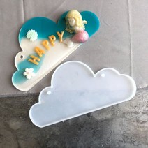 실리콘몰드제작 밀랍 토끼 트리 곰돌이 크리스마스 Aouke DIY 에폭시 수지 Doorplate 실리콘 몰드 구름 모, 01 P110