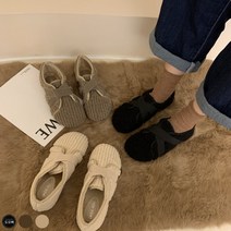 도오빠 여성 로퍼 신발 단화 뽀글이 플랫슈즈 슬립온 여자단화 캐주얼 데일리_포니슈