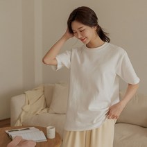 편한핏 도톰 파스텔 반팔티
