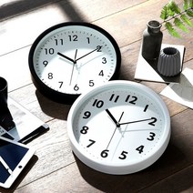 HC 국산 모던 무소음벽시계 인테리어 벽걸이시계 30CM, 화이트B형