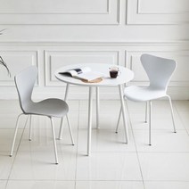 디에프퍼니처 화이트 원형테이블 식탁 1000 800 2인용 4인용 라운드 타원형, 800원형