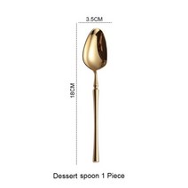 18/10 스테인리스 서양식 식기 나이프 스푼 포크 티스푼 젓가락 세척기 안전 세트, Dessert spoon