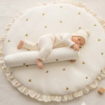 에코데코 순면 아기원형러그 놀이방매트, 크림아이보리, 3.코코