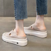 코하 레이스밴딩 통굽 슬리퍼