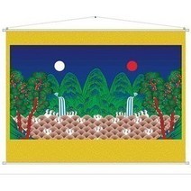 풍수에좋은 그림 일월오봉도 풍수지리 인테리어 소품, 1개