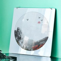 nt538-행잉액자_ 가을을담은산수화(사각원형), 타입2