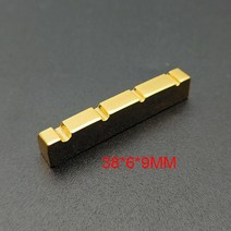 4/5/6 문자열 황동 너트 및 안장 멀티 크기 골드 도금 일렉트릭 기타 어쿠스틱 베이스 부품, 06 4 String 38x6x9MM