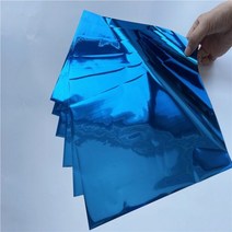 A4 사이즈 레이저 프린터 DIY 핫 스탬핑 호일 실버 홀로그램 토너 라미네이터용 반응성 50 개 417565, Blue