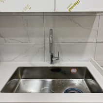 백조 GRAND800 그랜드800 주방 사각싱크볼 교체 악세사리 배수구 포함, 좌 배수구 타입+일반배수구