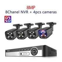 무선홈캠 강아지홈캠 PTZ카메라 IP카메라 홈캠 펫캠 MISECU UHD POE 보안 시스템 야외 8MP 얼굴 감지 H265 CCTV 레코드 감시 보호 키트 8CH 4K P2P, 16.3T  8CH NVR AND 4PCS CAM