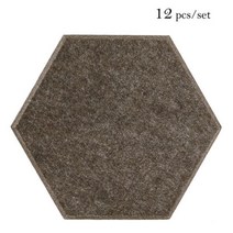 흡음판 방음 보드 음악실 흡음재 홈 침실 음향 패널 단열 사운드 흡수 장식 개, Large hexagon, 24-coffee, 8mm Medium Density