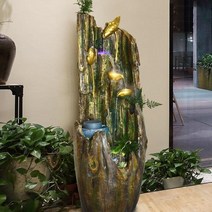 BUZZLE 풍수리지 절벽 대형 실내 인테리어 분수대 127CM, 단일 제품