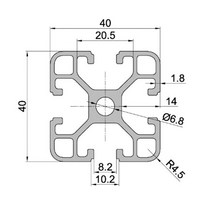 프로파일 브라캣 알루미늄 부품 1PCS 실버 4040 유럽 표준 양극 처리 된 압출 CNC 3D 프린터 cnc에 대 한 100-1000mm 길이 선형 레일, 02 150mm