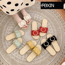 폭신 여성 골드 엔틱 브로치 뮬 슬리퍼 bt030