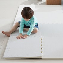 층간소음 유아 PE 퍼즐매트 두꺼운 대형 놀이방매트, 바닐라 아이보리