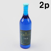 미니어처 술병 까뮤 꼬냑 비솝 블루보틀 3.9cm 2개 세트 음료 양주 디오라마 공방 소품 재료 피규어 미니어쳐 오비츠 고쿠리