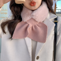 일상만사 기요미 리본 크로스퍼 머플러 에코퍼 쁘띠목도리 페이크퍼 고등학생 대학생 연인 여자친구 선물아동 유아 주니어 키즈 아이 남아 여아 아기