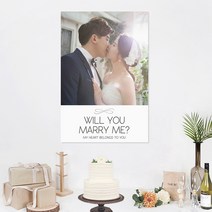 러블리데이 프러포즈 용품 베이직스타일 프로포즈 현수막, 후가공3)사방타공+큐방