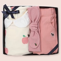 블루독베이비 [블루독베이비]러블리후르츠상하복+골지리본헤어밴드SET