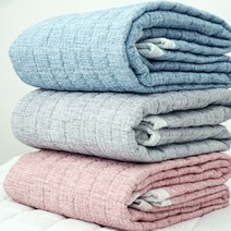 바숨 시어서커 쿨 여름카페트 겸 침대패드 패드, 믹스 카페트 Q/ 블루