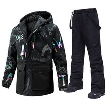 스노우보드복세트 여성스키복 상하세트새로운 패션 남자 얼음 눈 옷 두꺼운 착용 방풍 겨울 의상 스노우