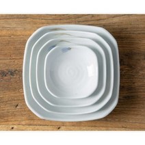 국산 사각찬기 반찬그릇 청꽃고백자 한정식 여주도자기 그릇(1-4호), 4호, 1개