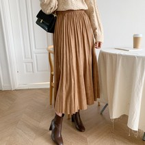 린다샵 플라나 스웨이드 플리츠롱스커트-SK3180K0A