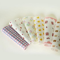 귀여운 유산지 10장 노루지 왁스페이퍼 베이킹 제과 간식 포장지 토스트 빵 소풍 피크닉, 05_유산지(핑크민트곰x10장)