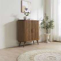 위드도하 메리다 1000 디자인 수납장 다용도 원서랍 장식장 고무나무 라운드 거실 서랍장 템바보드 원목 책장 인테리어 침실 소파 정리장, 핑크