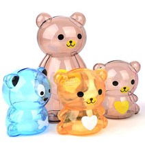 어린이저금통 투명 인테리어 저금통 소, 대(랜덤)