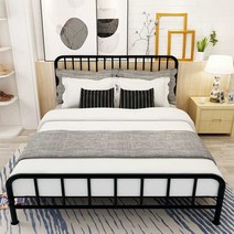 철제 침대 프레임 대형 킹 퀸 더블 매트리스 받침대, 100cm x 190cm