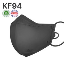 [네퓨어] KF94 아토 새부리형 마스크 10매 일회용 황사 미세먼지 끈조절 컬러 마스크, 아토 KF94 진한회색 10매