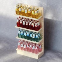 편의점온장고 푸드쇼케이스 나무 1:12 비율 인형집 미니어처 슈퍼마켓 선반 1 개 음식 음료 디스플레이 케, 02 8.1x4.1x16.1cm