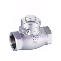 스윙체크밸브 스테인레스 스틸 스윙 체크 밸브 1/2-3/4 인치 DN15/DN20 201 SS304 양방향 내부 스레드 워, 01 1/2