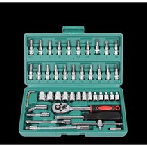 다기능 렌치 세트 자동차 오토바이 가정용 도구 피스 소켓 차량 유지 보수, 46 개 set gree box