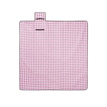 탄씨엔쯔 옥스퍼드 원단 체크 피크닉 돗자리, 퍼플 + 화이트