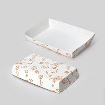 유즈팩 종이트레이 사각종이접시 GR1 100개 12.7cm x 7.1cm 2.3cm 일반일회용도시락