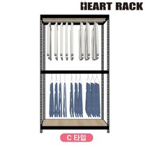 하트랙 무볼트 조립식 앵글 행거 3단 C타입 1200X500X1500, 유광화이트